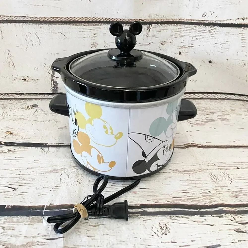 DISNEY Mickey Mouse 2 Quart Slow Cooker Crock Pot Food Warmer Dips